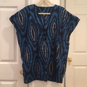 Echo Size Small Blue Patterned Women's Kaftan